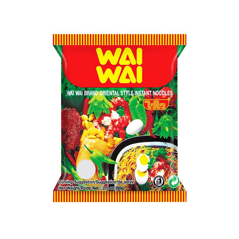 WAI WAI - Oriental style instant noodles 60gx30 (1 case)