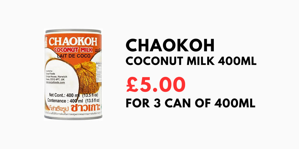 3XCHAOKOH - COCONUT MILK 400ML