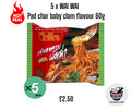 5x WAI WAI - Pad char baby clam flavour 60g