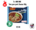5x WAI WAI - Tom yum pork flavour 60g