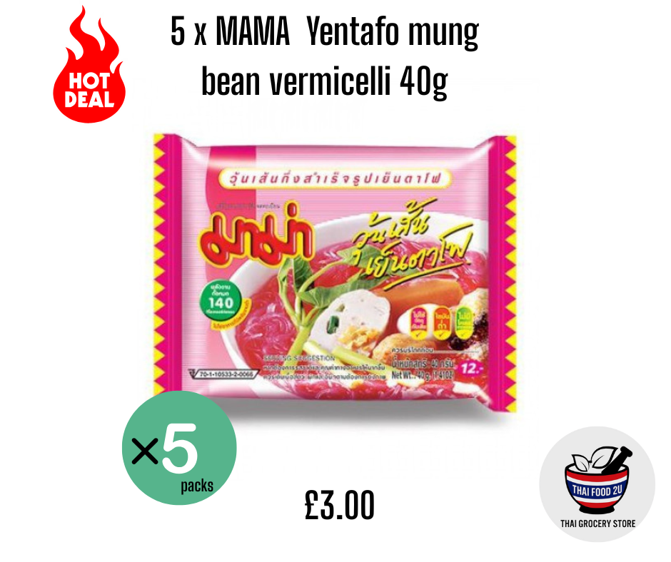 5x MAMA - Yentafo Mung Bean Vermicelli - 40g