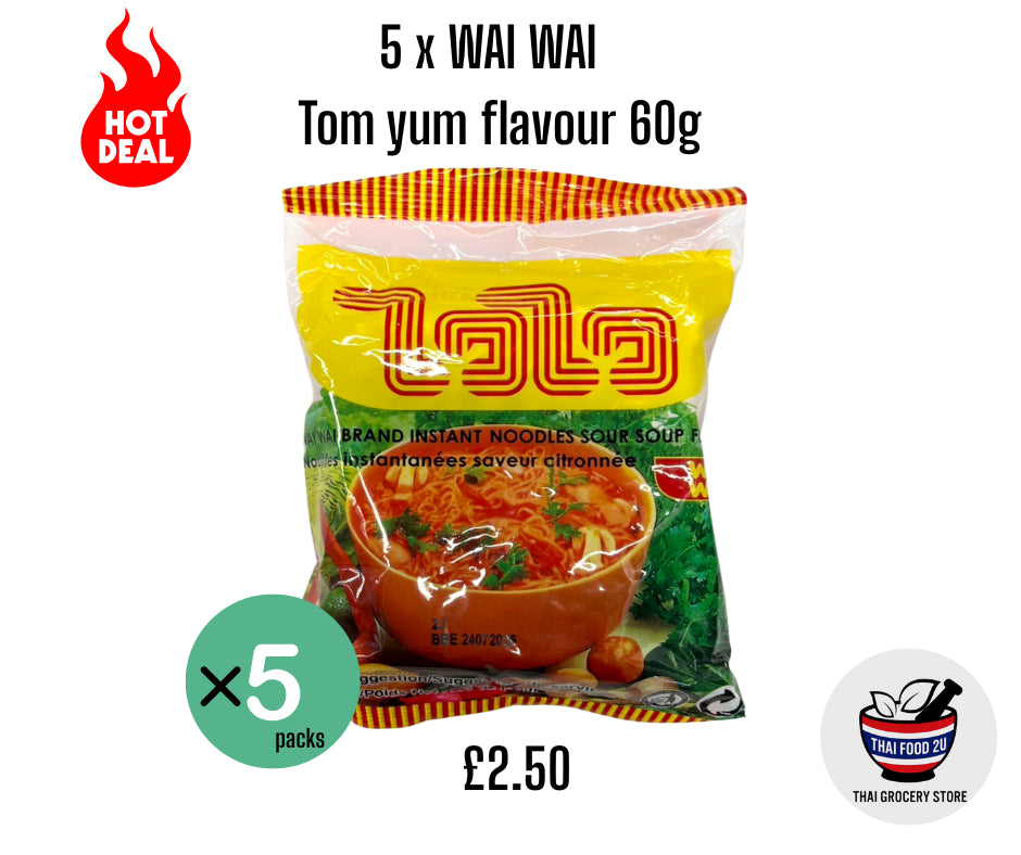 5 x WAI WAI   Tom yum flavour 60g