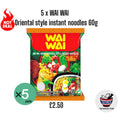 5x WAI WAI - Oriental Style Instant Noodles - 60g