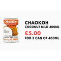 3x Chaokoh - Coconut Milk - 400ml