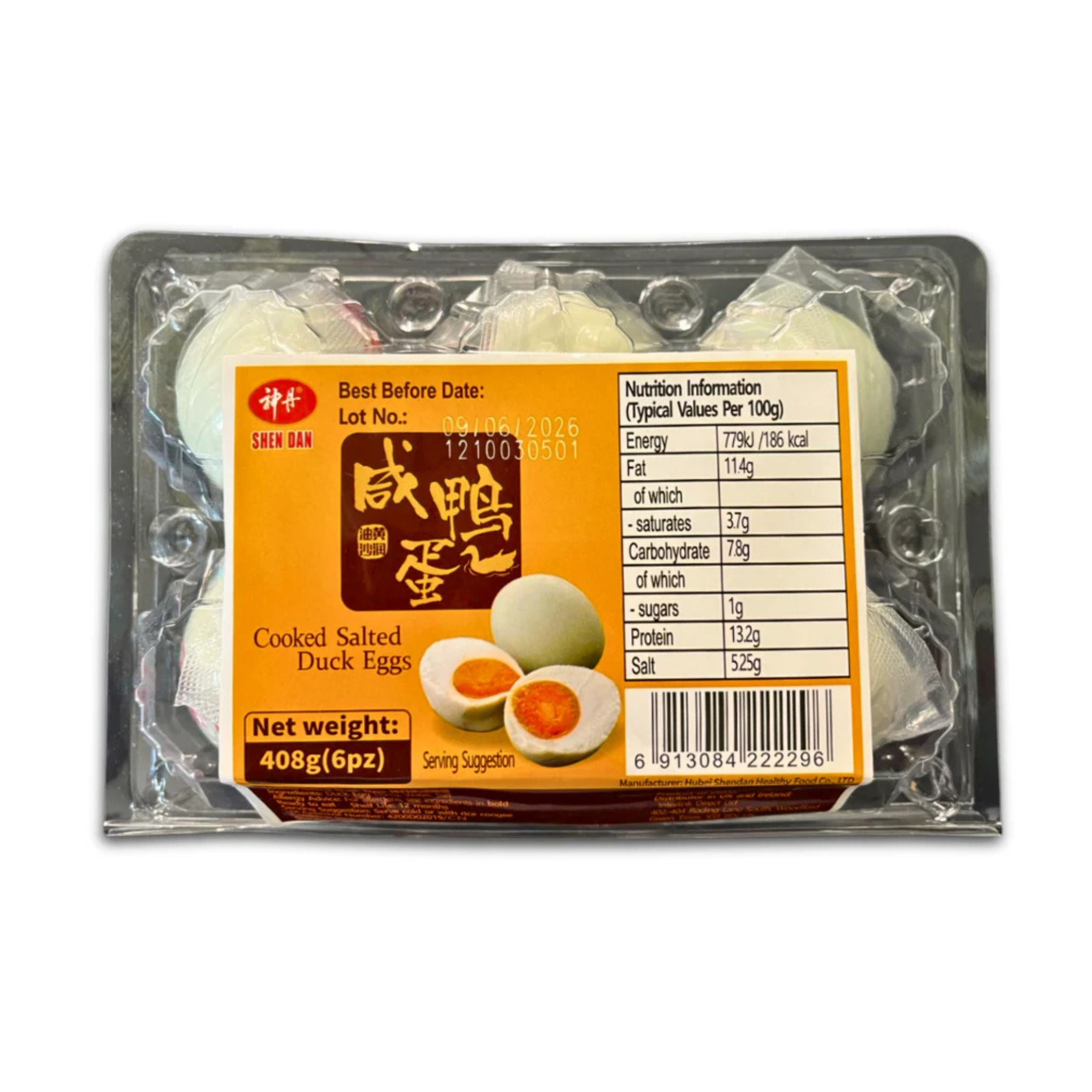 Cooked salted duck eggs 6X 68g