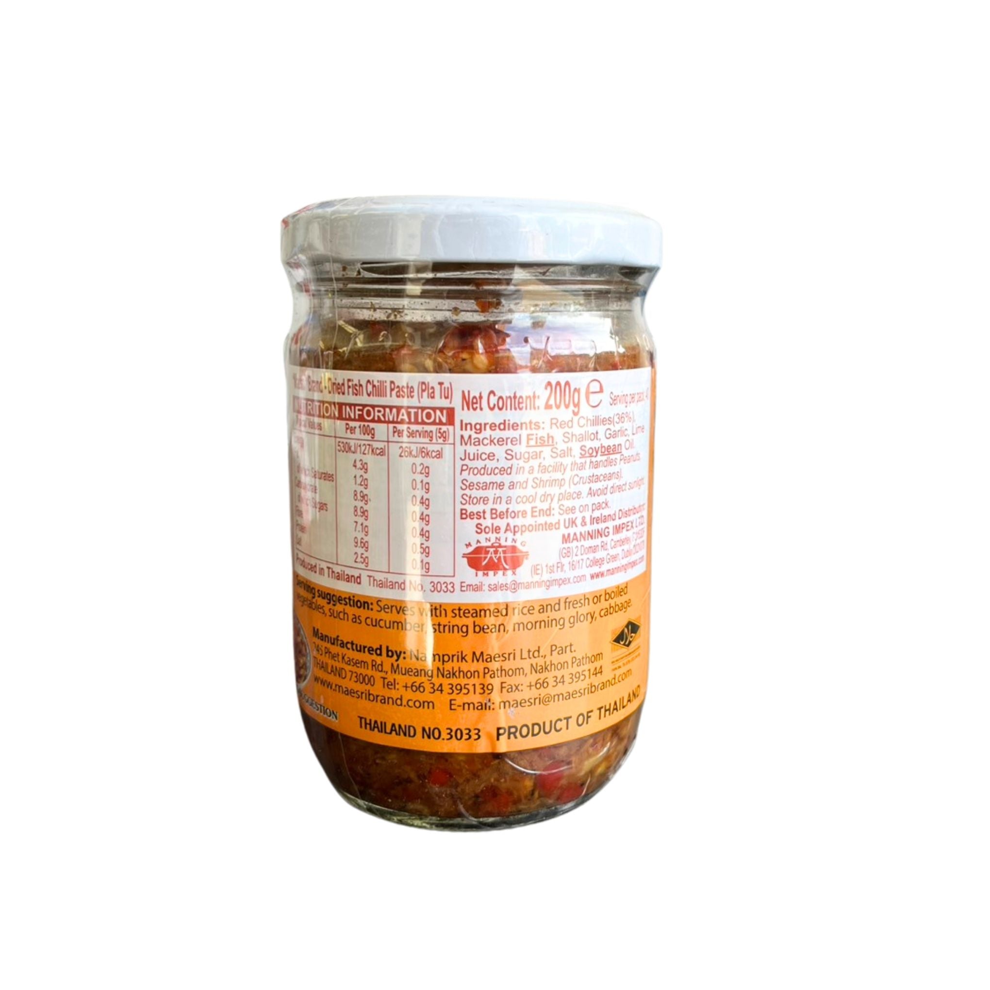Maesri - Pla Tu Chilli Paste - 200g