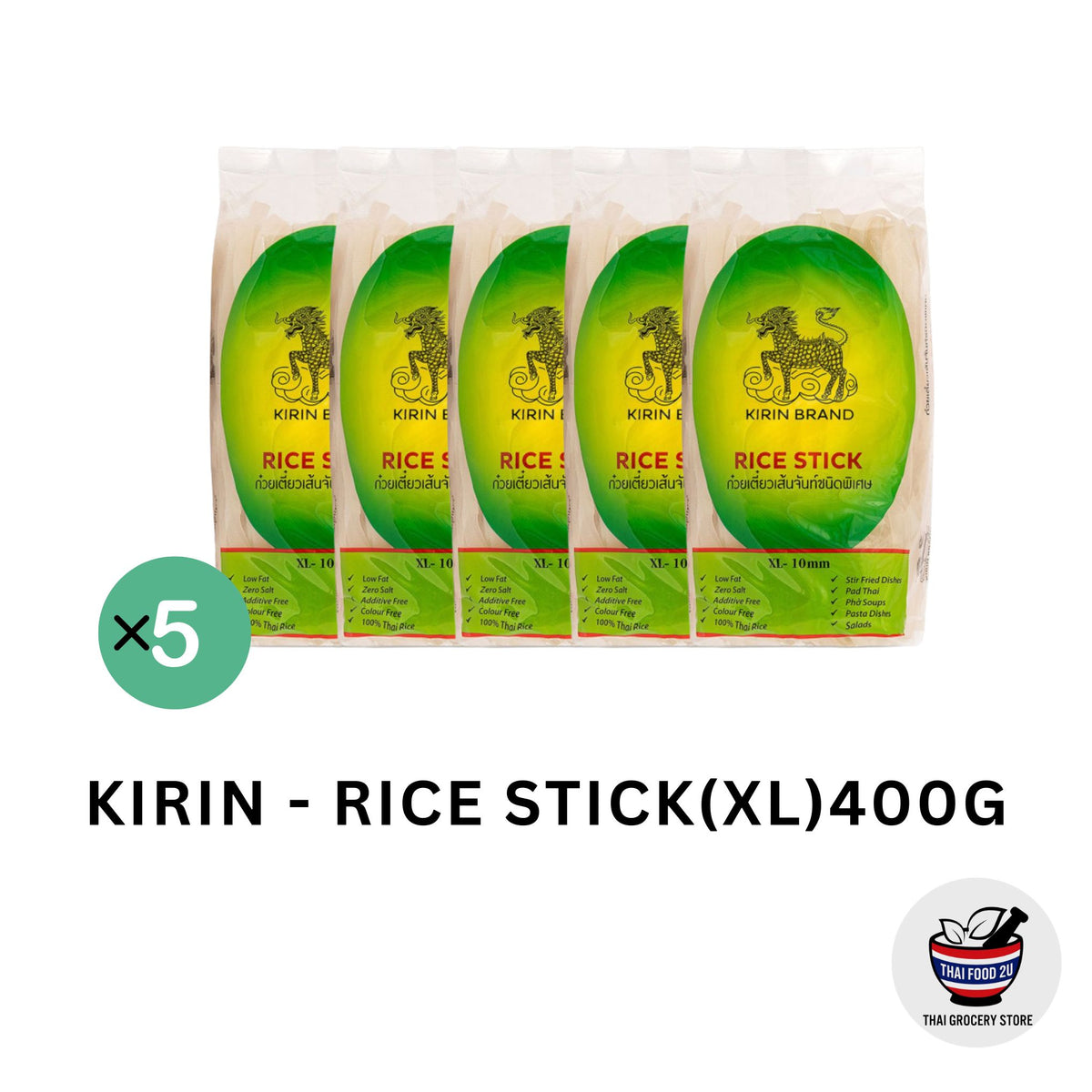 5x Kirin - Rice Stick (XL) (10mm) - 400g