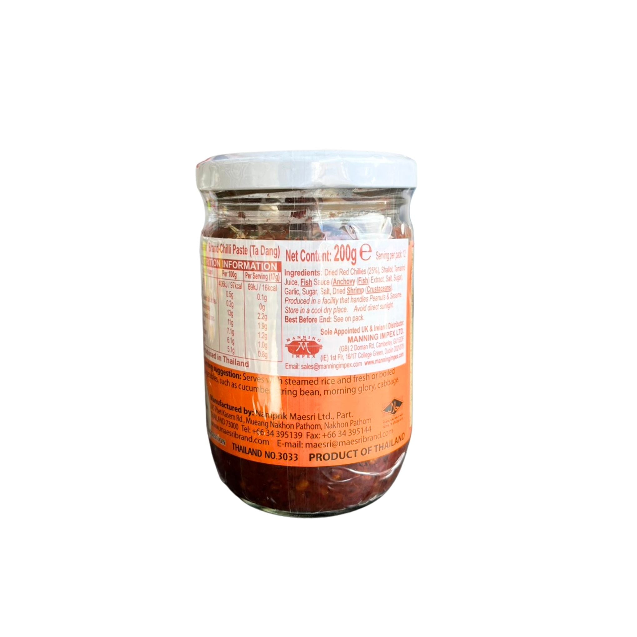 Maesri - Ta Dang Chilli Paste - 200g