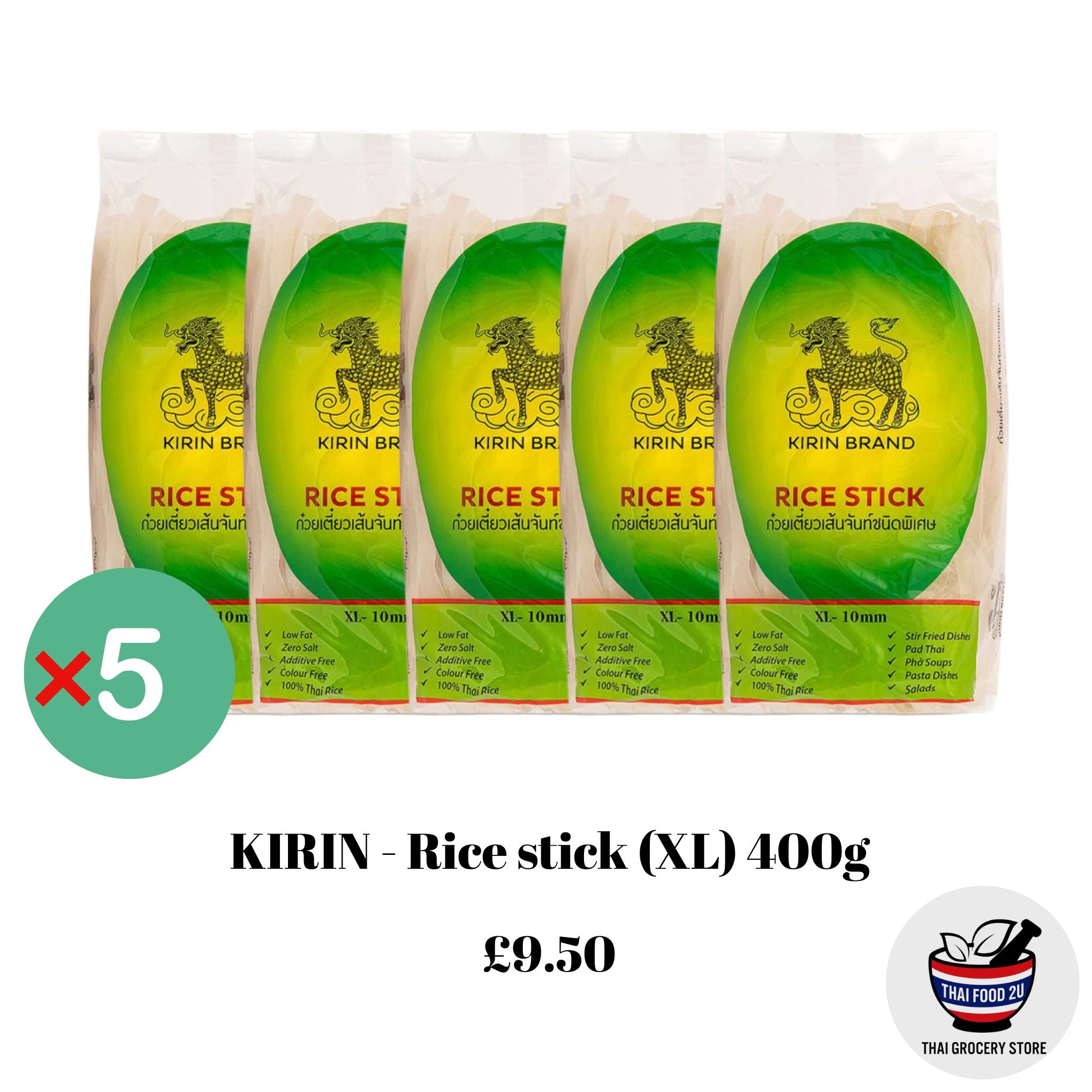 5x Kirin - Rice Stick (XL) (10mm) - 400g