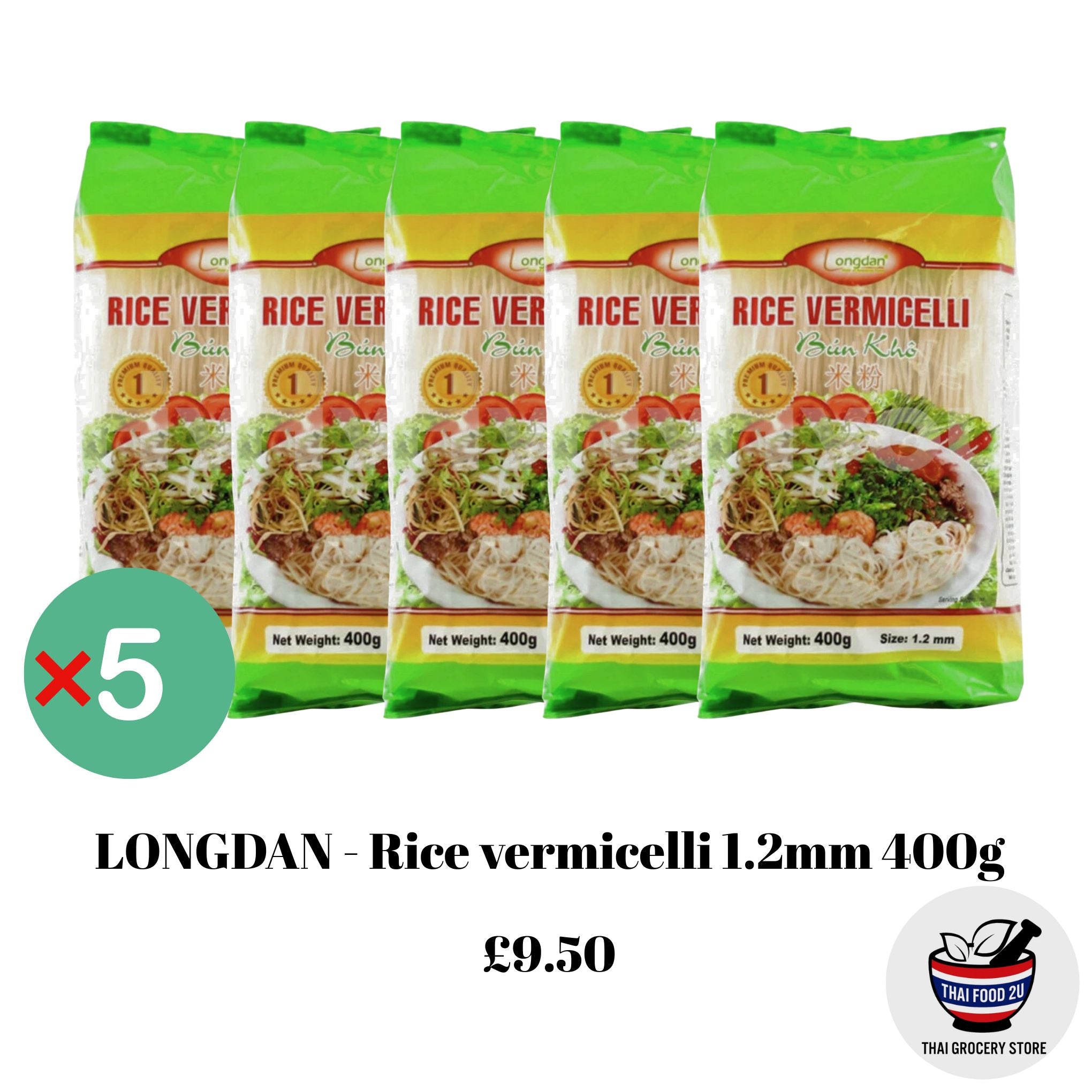 5x Longdan - Rice Vermicelli (1.2mm) - 400g