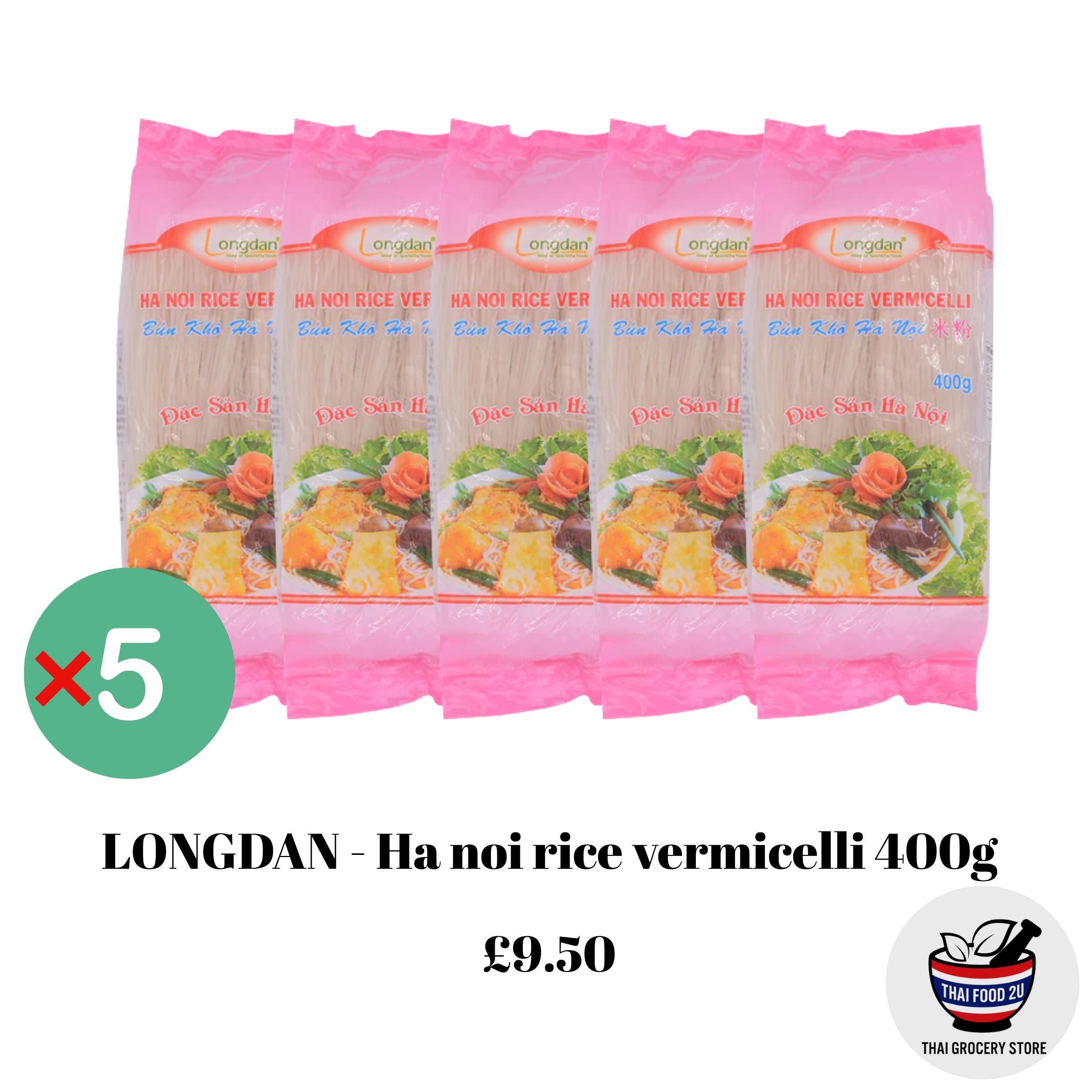 5x Longdan - Ha Noi Rice Vermicelli - 400g