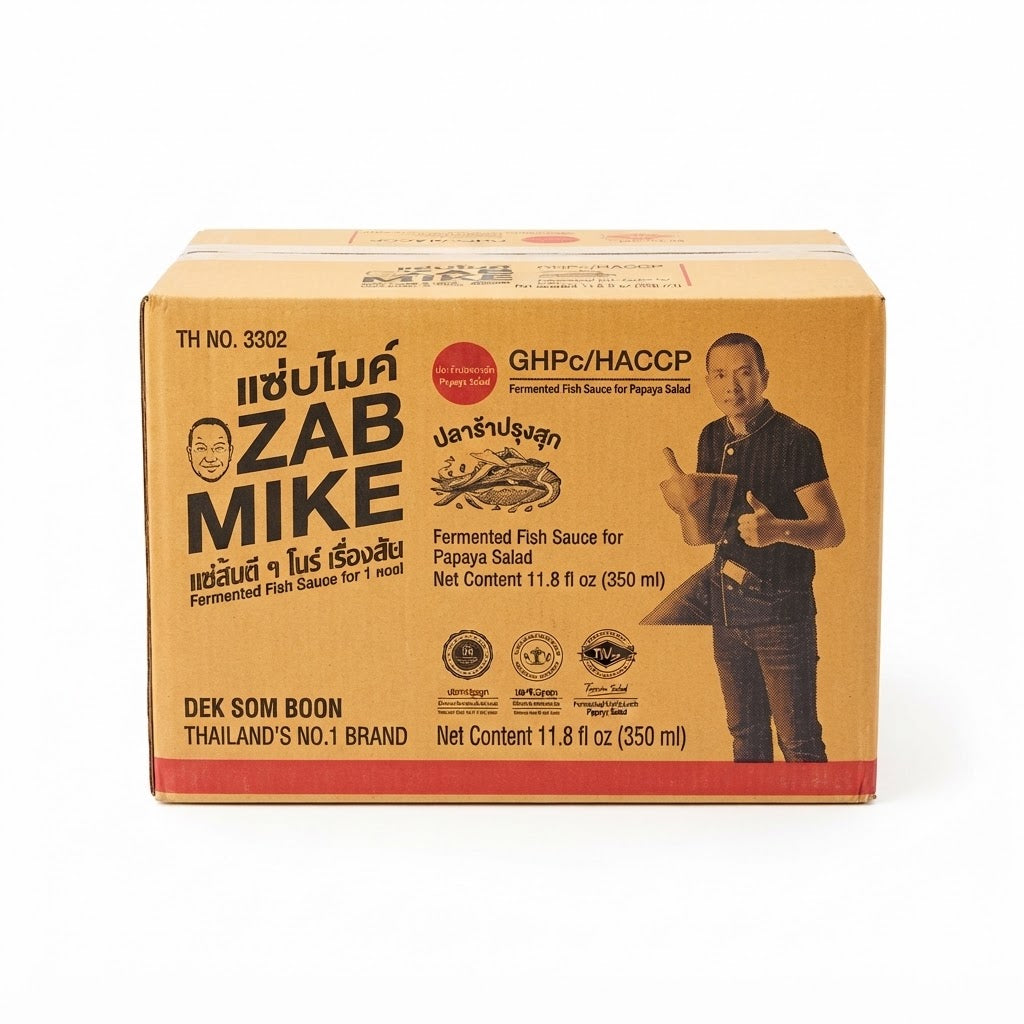 Zab Mike - Fermented Fish Sauce (EU Version) (BOX) (350ml x24)