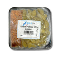 Packaged pickled grapes with a Bluejay label on a white background