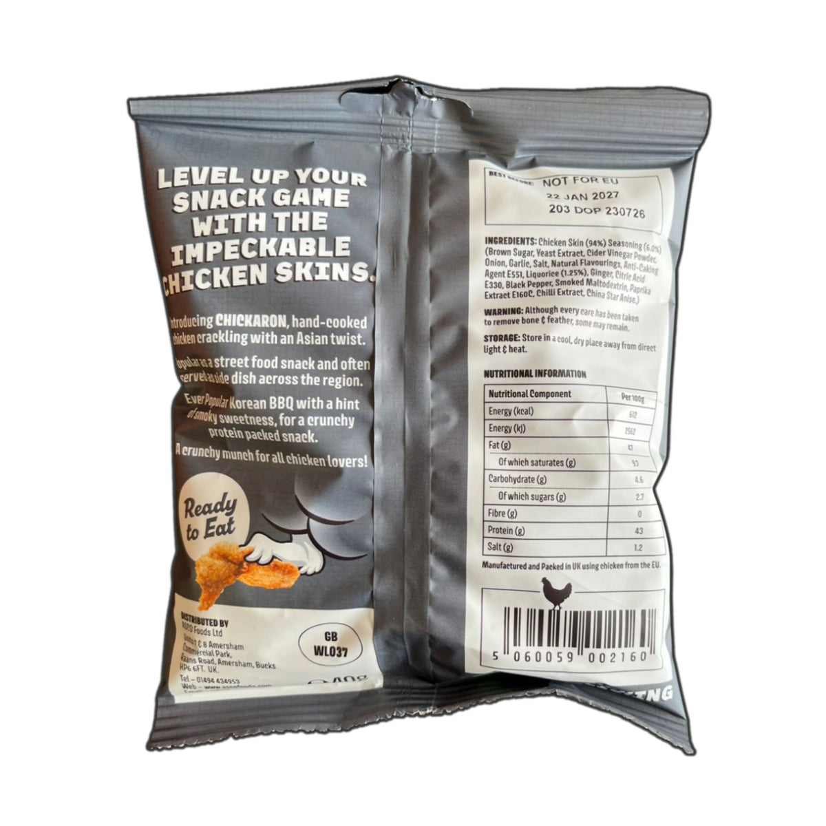 Chickaron Crispy Chicken Skin - Korean BBQ 40g