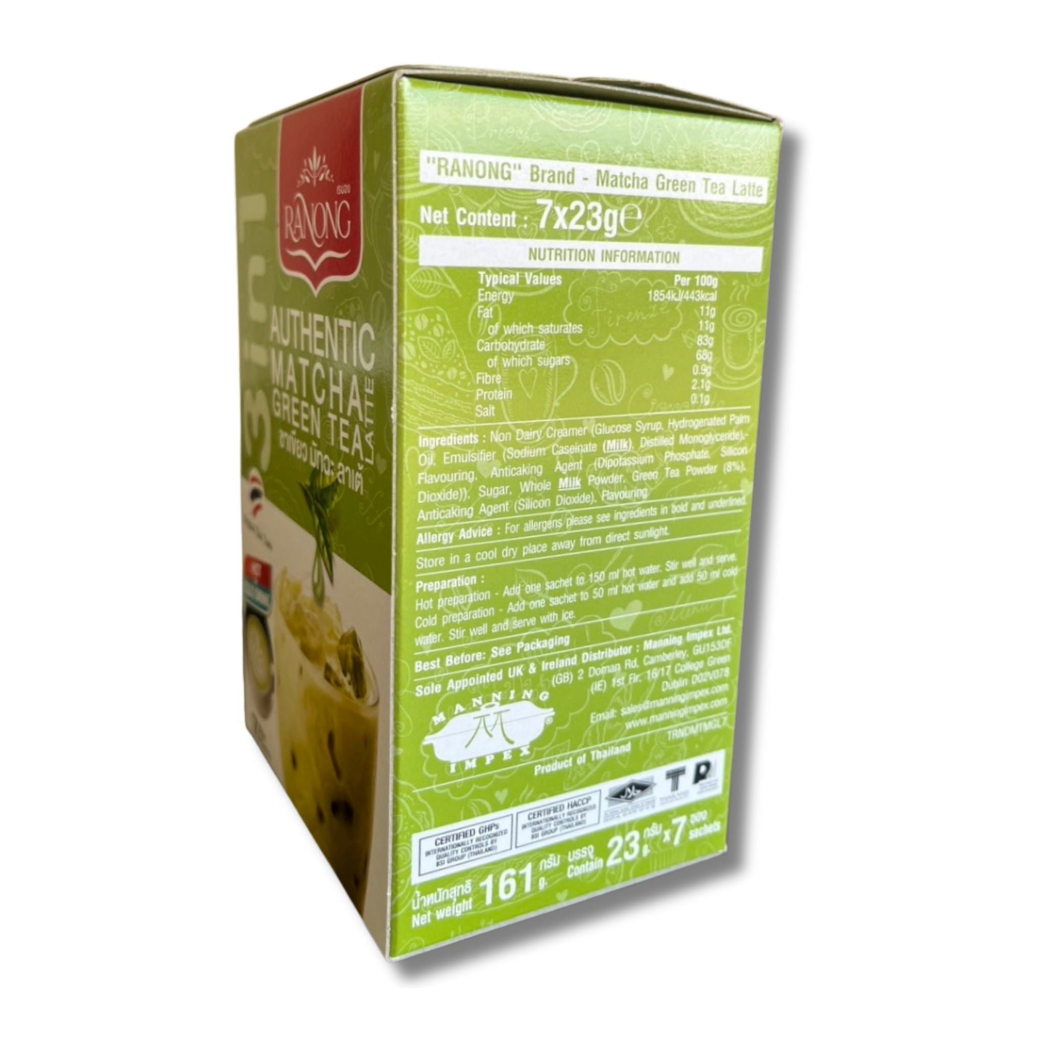 Ranong - Matcha Green Tea Latte (23g x7)