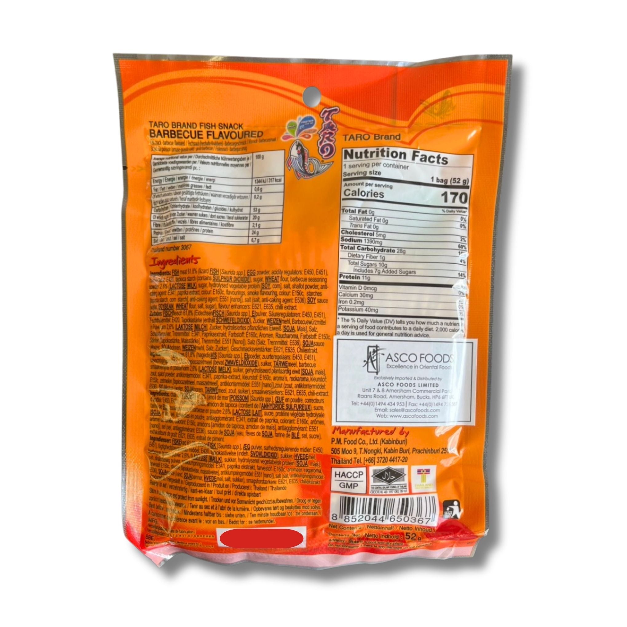 Taro - Fish Snack Barbecue Flavour - 52g