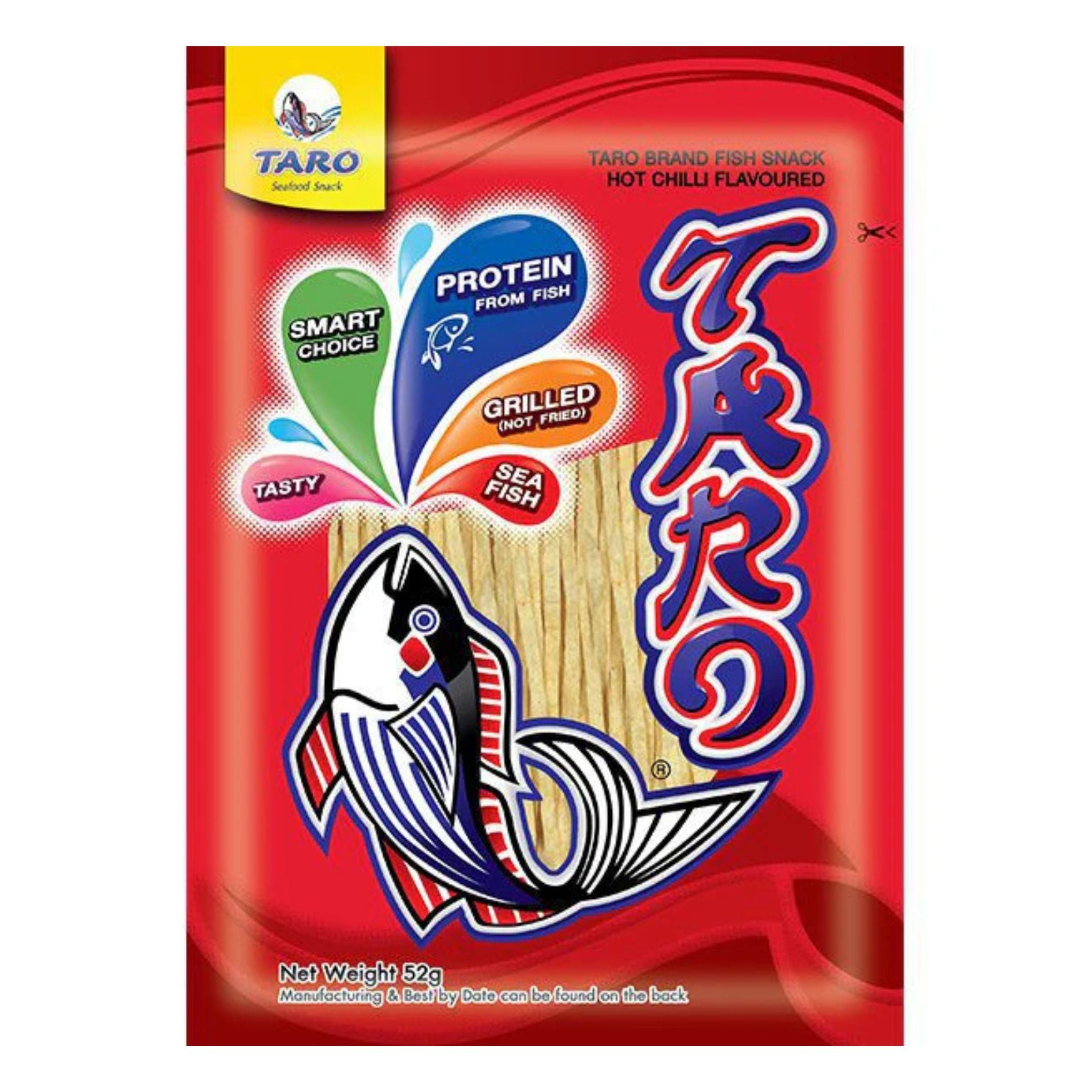 Taro - Fish Snack Hot Chilli Flavour - 52g